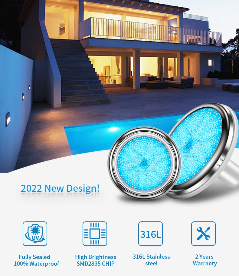 WiFi Control Pool Lamp 1.5 Inch 35W LED Underwater Lights