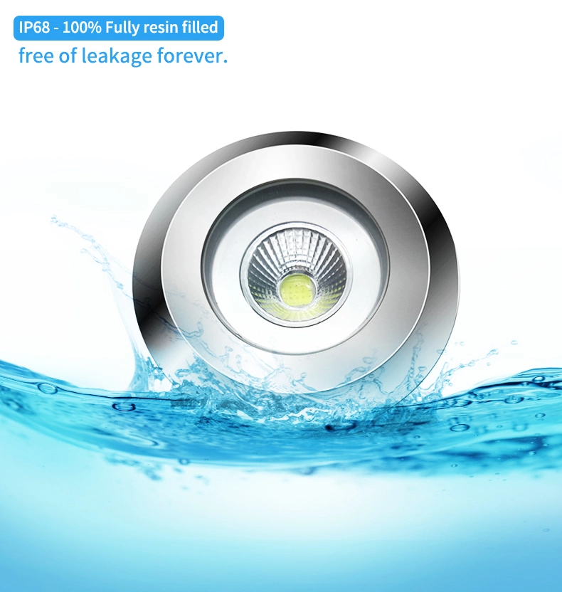 High Quality Stainless Steel IP68 LED Fiberglass Liner Vinyl Pool Light Lamp