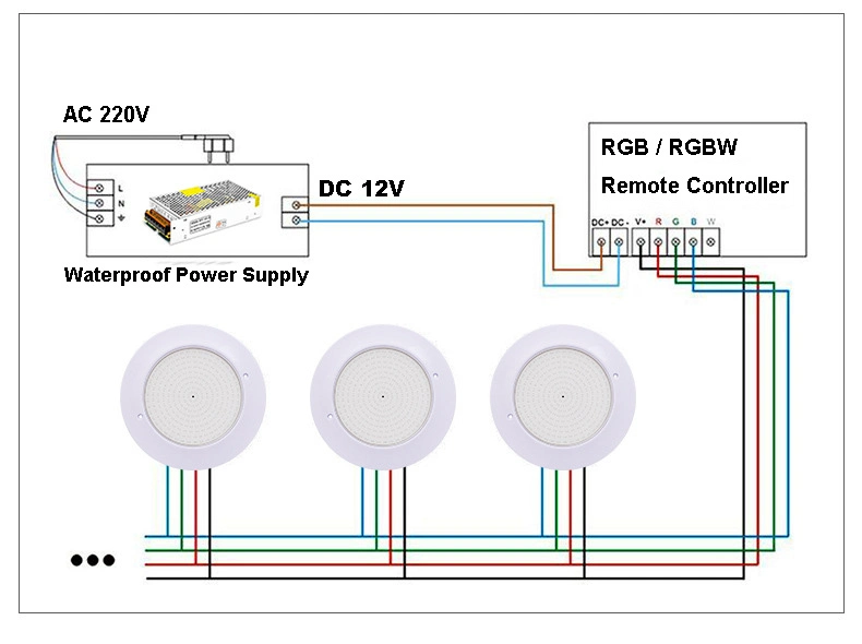 12V AC DC Fiberglass 1-1/2" 1.5 Inch Underwater LED Swimming Pool Lights for Vinyl Fiberglass Pools