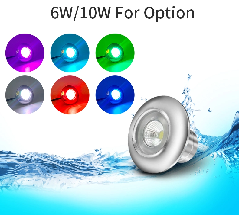 Vinyl Pool RGB 316L Stainless Steel Underwater Lights Bulb