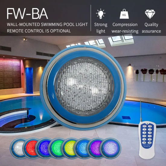 RGB와 DMX 통제를 가진 IP68 벽 산 스테인리스 수영풀 빛 원격 제어 12W 18W 24W 수중 LED 빛