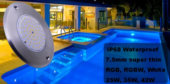 야외 방수 IP68 PVC LED 3000K 6000K 수중 수영장 최근 LED 풀 스파 조명